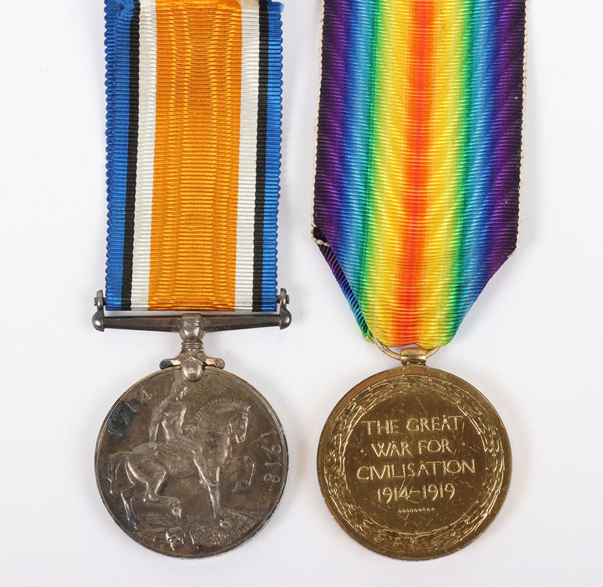 Great War pair of medals to the Leicestershire Regiment - Bild 4 aus 5