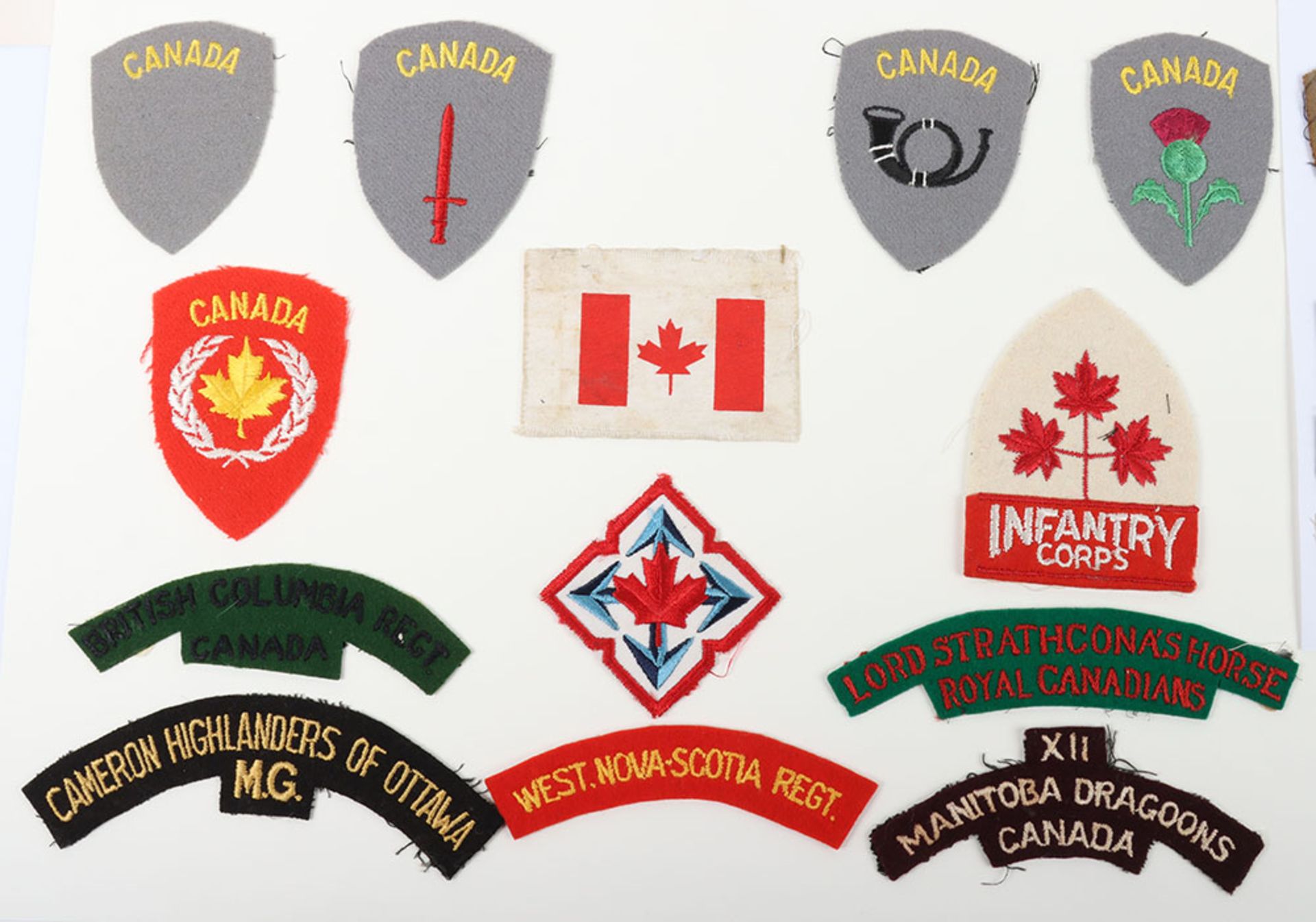 Large quantity of cloth Royal Canadian Artillery shoulder flashes - Bild 3 aus 5