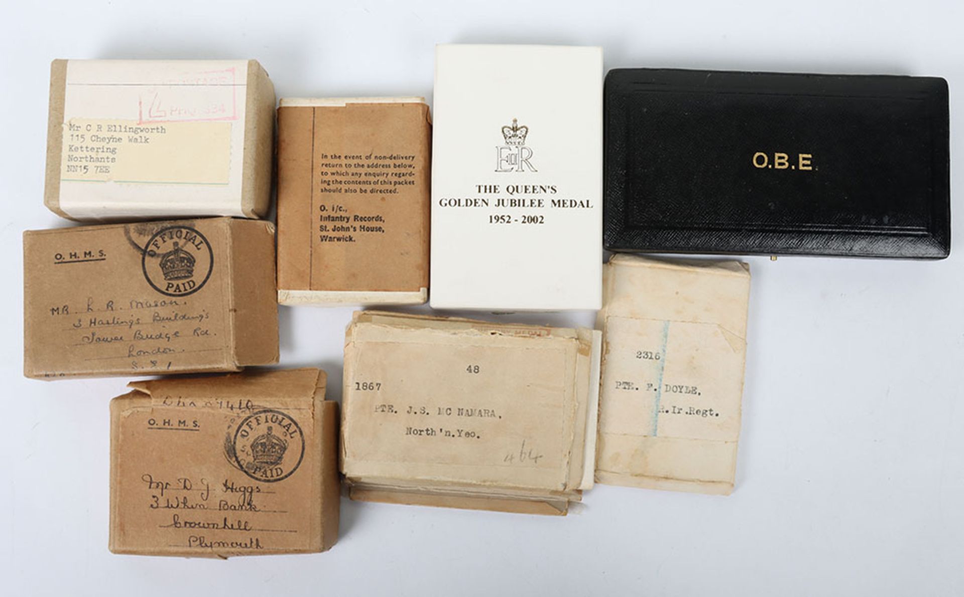 Selection of British Medal Forwarding Boxes - Bild 2 aus 2