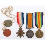 An interesting Great War 1914-15 star medal trio to a soldier who enlisted twice during the course o