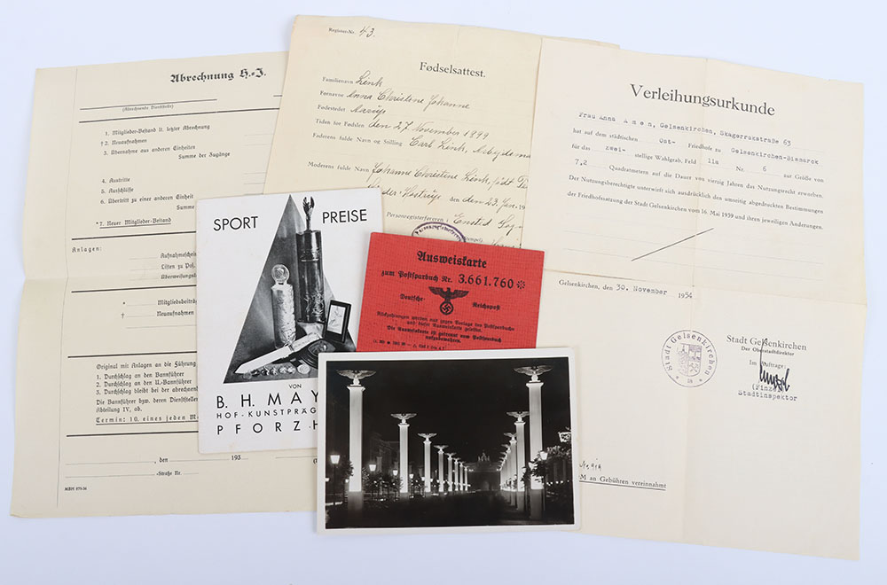 German Third Reich Paperwork - Image 4 of 5