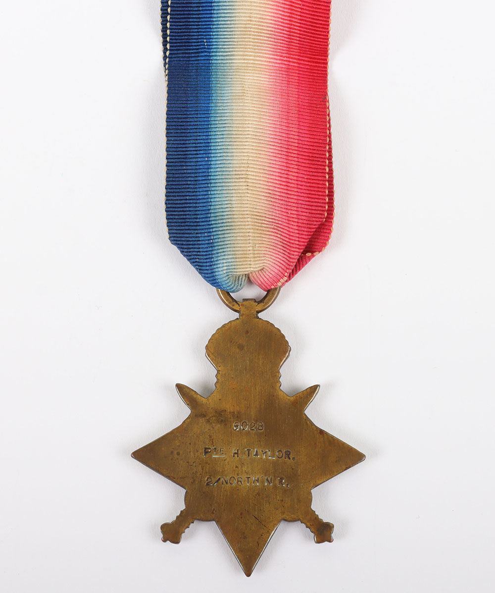 A May 1915 killed in action 1914 Star medal to 2nd Battalion Northamptonshire Regiment - Image 3 of 4