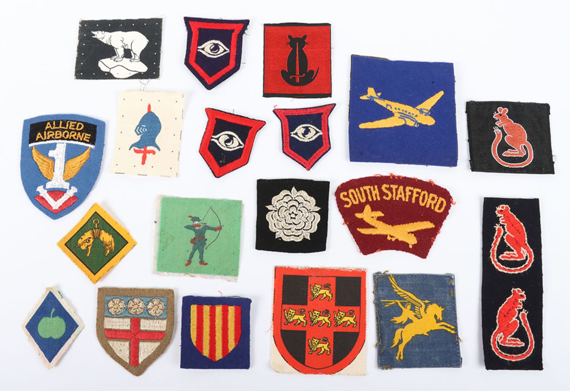 British WW2 & post war cloth formation signs