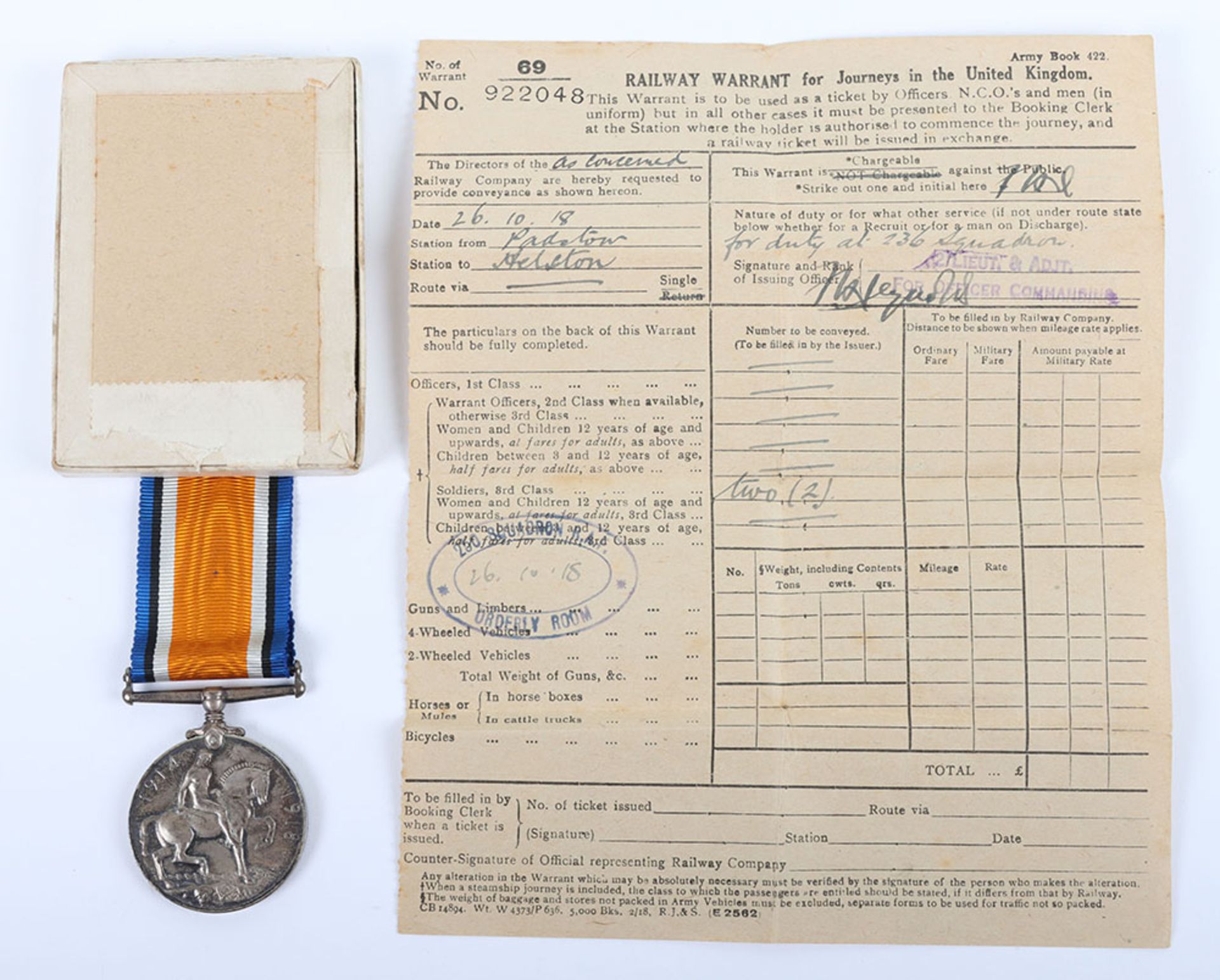 A single British War medal to the Royal Naval Air Service - Bild 2 aus 4