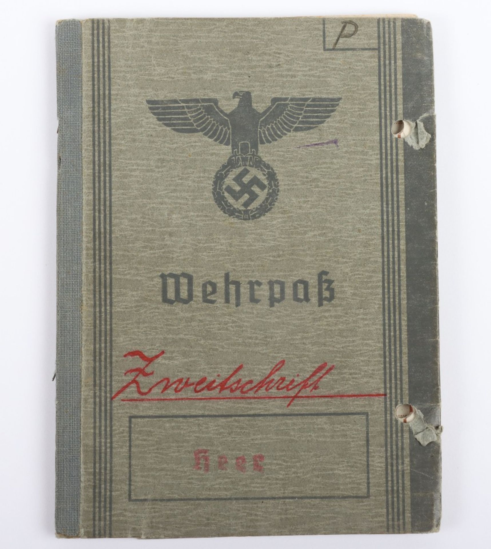 WW2 German Wehrpass to Stabsfeldwebel Eduard Prochnow, Aufklärer Abteilung 20, 20. Infanterie Divis - Image 2 of 18