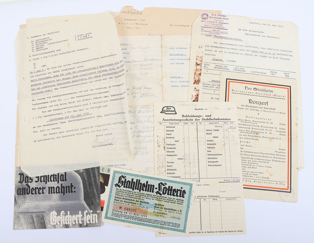 German Third Reich Folder of Stahlhelm Ephemera - Image 9 of 11