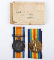A Great War pair of medals to the Northamptonshire Regiment