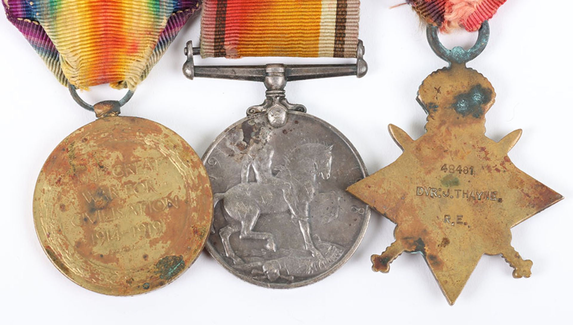 A Great War 1914-15 trio of medals to the Royal Engineers - Image 5 of 5