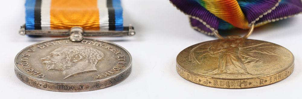 A pair of Great War medals to the 2nd Battalion Royal Inniskilling Fusiliers - Image 3 of 5