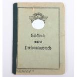 WW2 German Police Soldbuch / ID book to Thilo Linsel, late 1944 issue, Polizei Reserve Hamburg