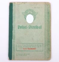 WW2 German Police service book / Polizei Dienstpass to Emil Ewert, Polizei Reserve Hamburg 1941