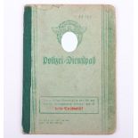 WW2 German Police service book / Polizei Dienstpass to Emil Ewert, Polizei Reserve Hamburg 1941