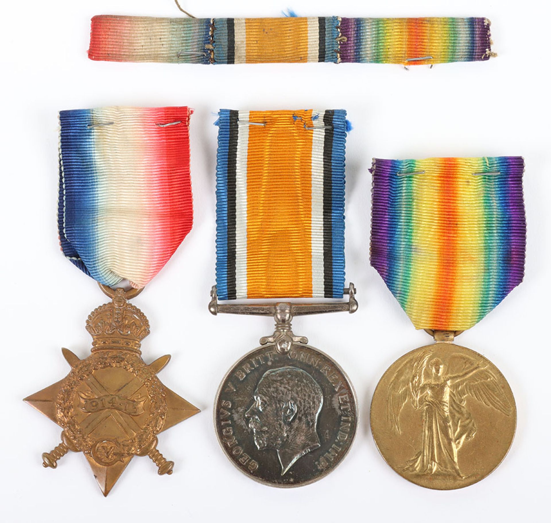 A Great War February 1916 killed in action 1914-15 star medal trio to a coal miner in the 10th Batta