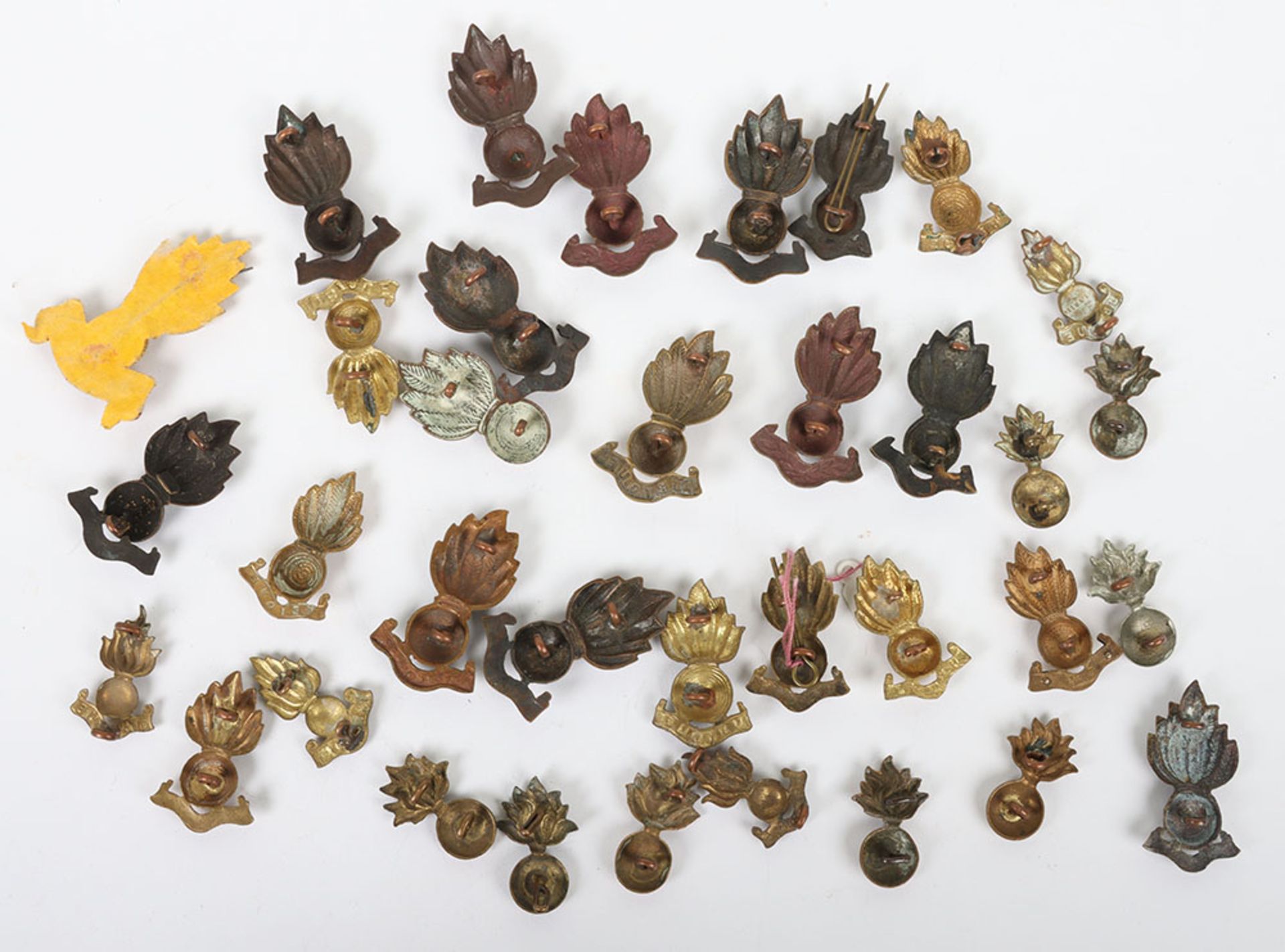 Large selection of collar badge grenades to the Royal Artillery, Fusiliers & Royal Engineers. - Image 3 of 4