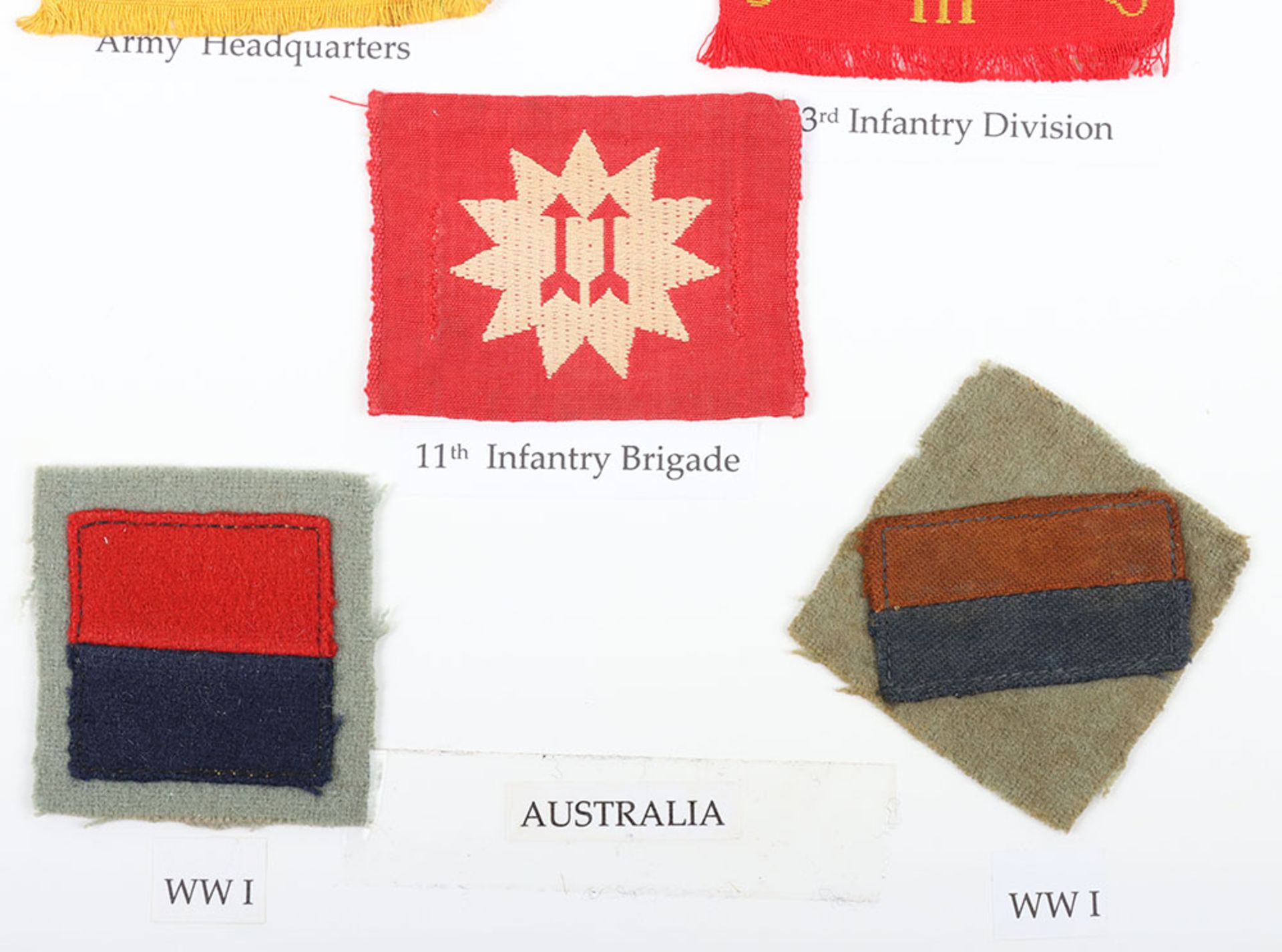 Card of Australian Army formation badges - Image 3 of 3