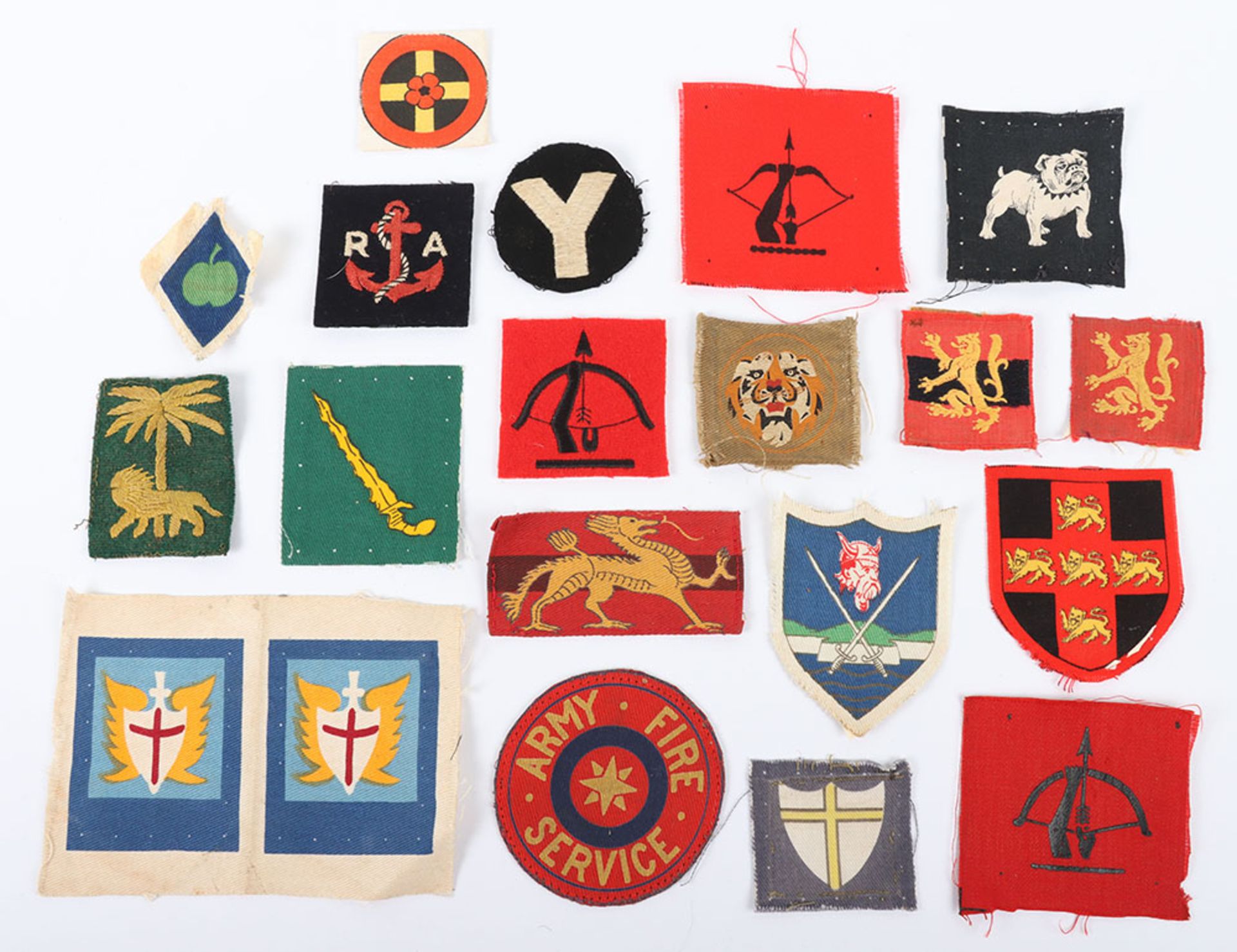 British WW2 & post war cloth formation signs