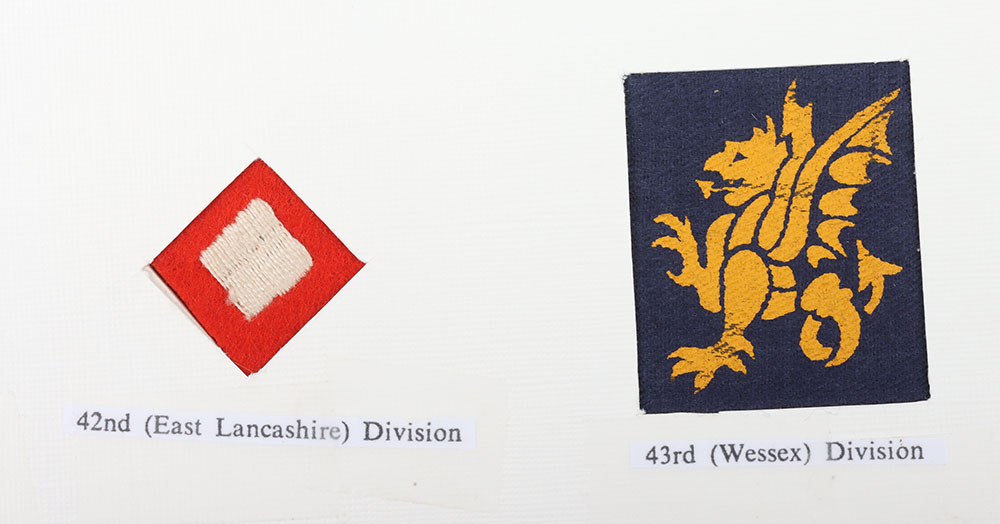Card of cloth formation signs to British Infantry Divisions - Image 5 of 5