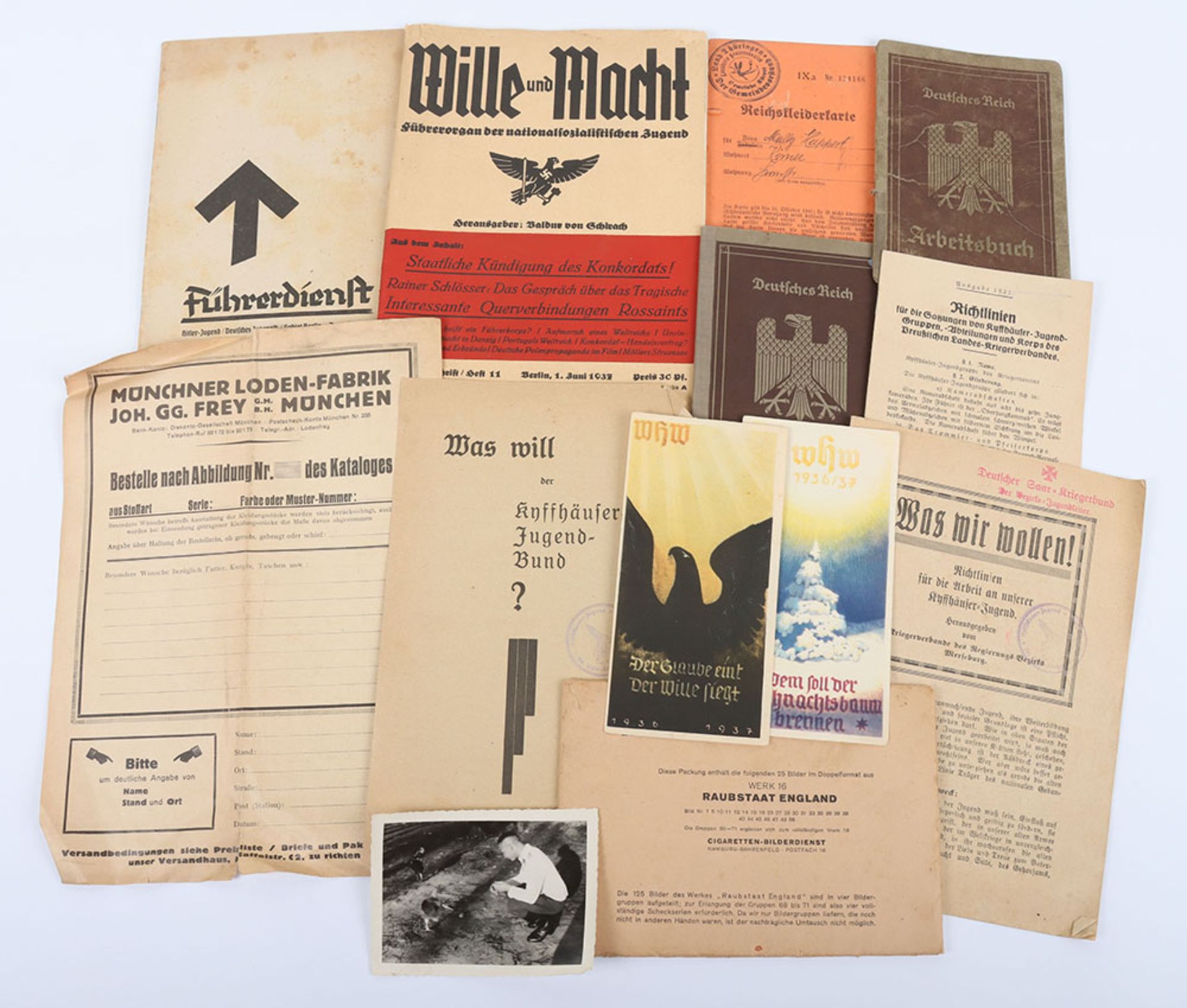German Third Reich Paperwork - Bild 2 aus 3