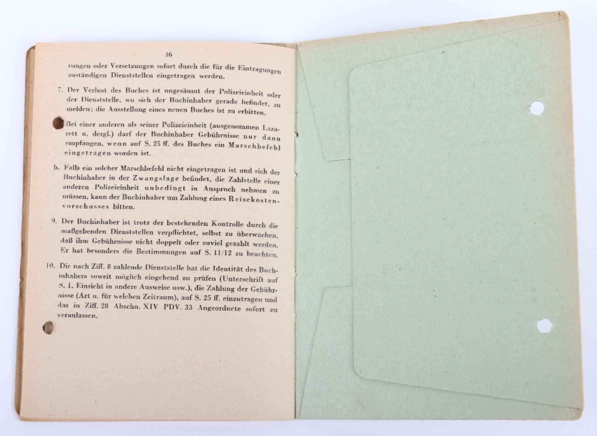 WW2 German Police Soldbuch / ID book to W. Wöhlke, late 1944 issue, Hamburg - Bild 14 aus 14