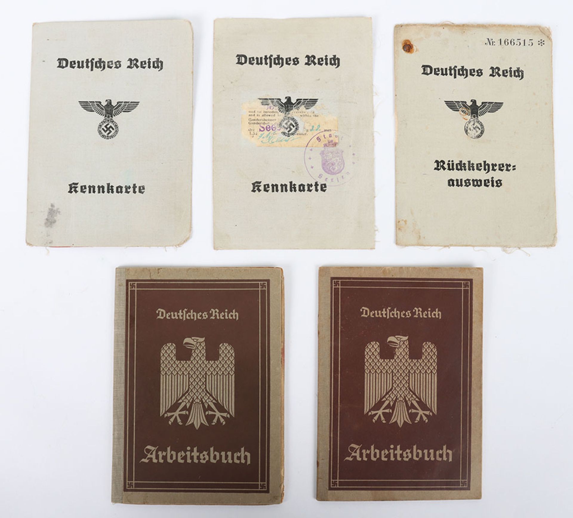 German Third Reich Work Books and ID Cards - Bild 2 aus 7