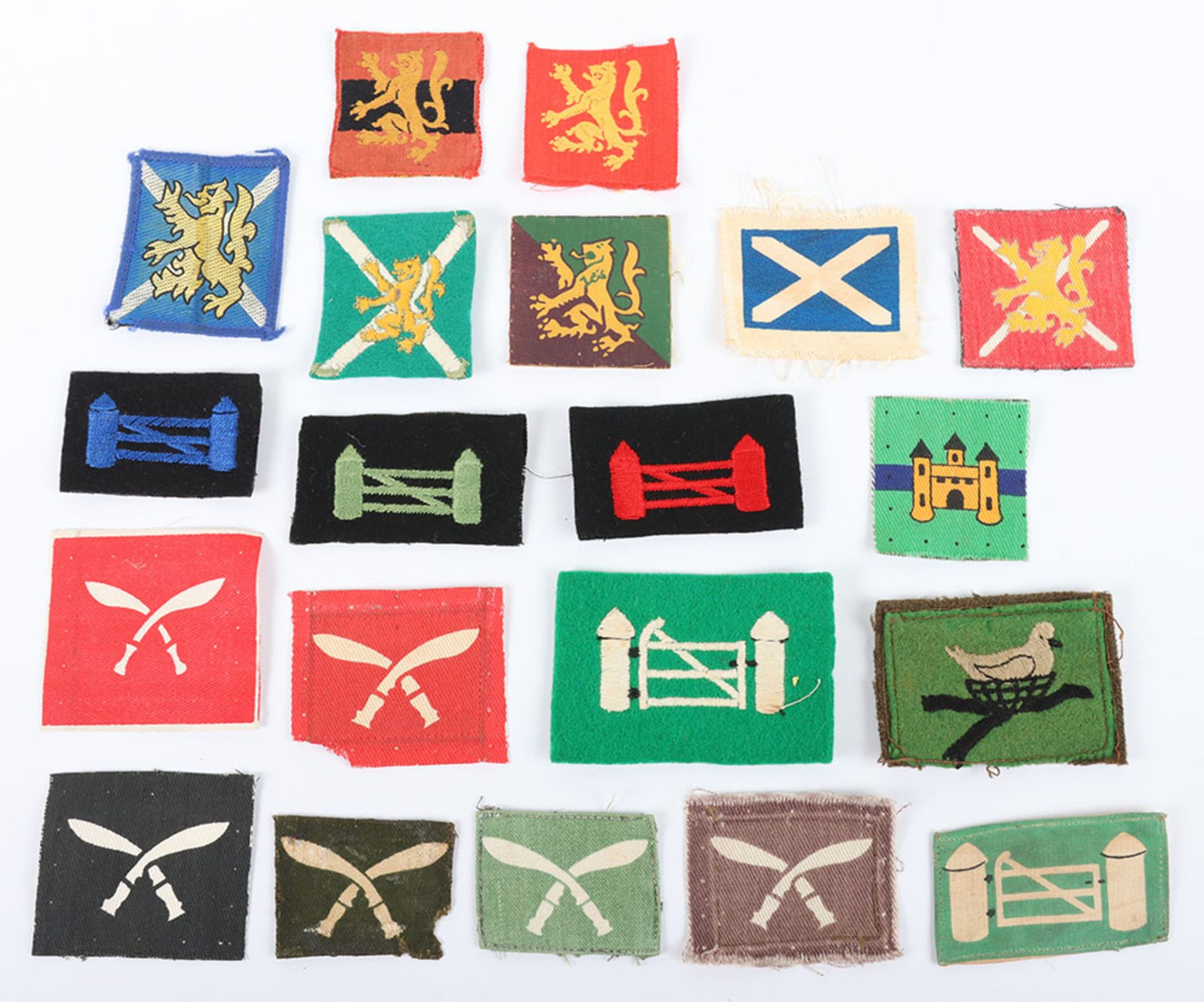 British WW2 & post war cloth formation signs