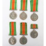 6X WW2 British 1939-45 Defence Medals