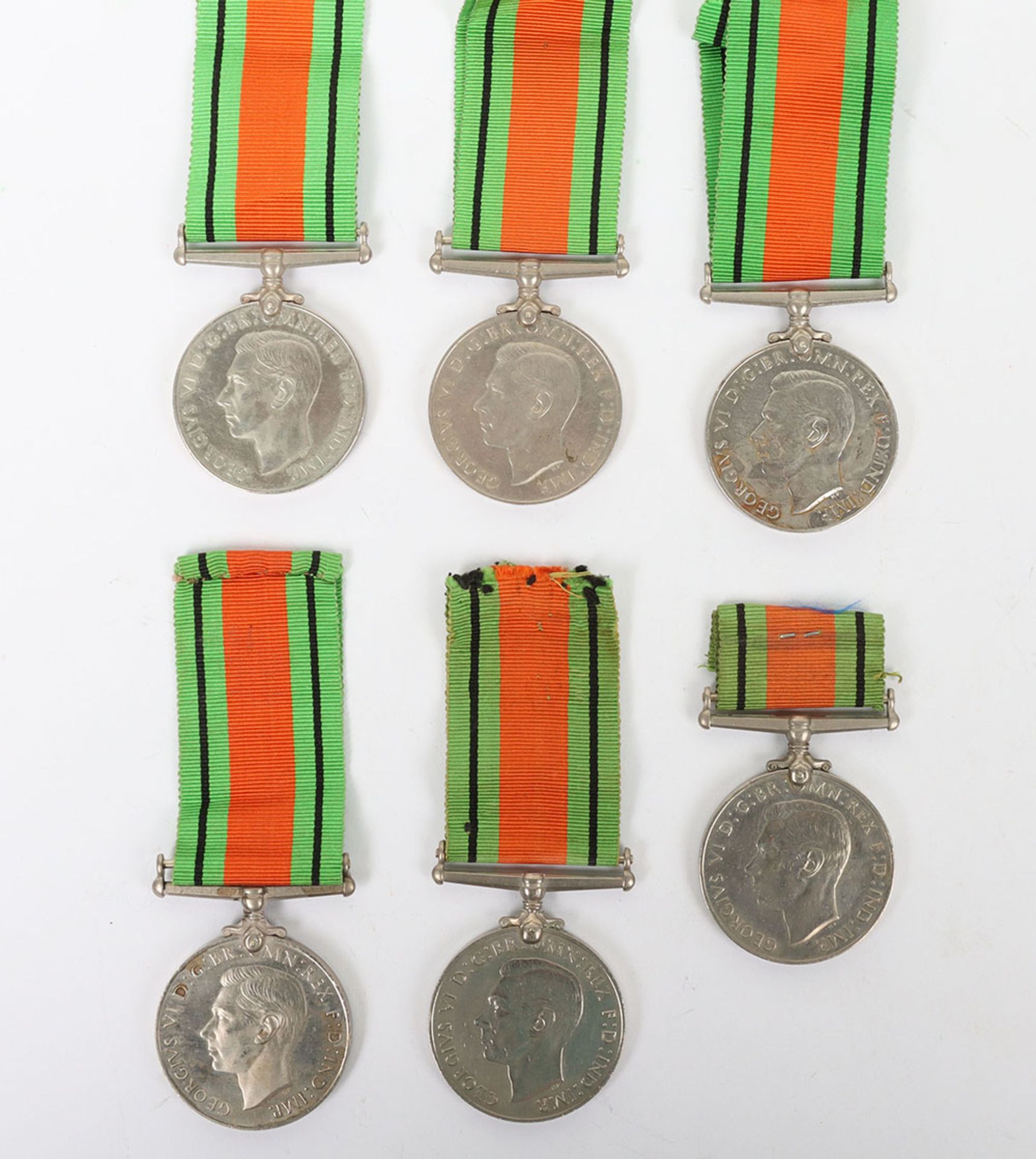 6X WW2 British 1939-45 Defence Medals