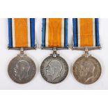 A collection of 3 WW1 British War medals