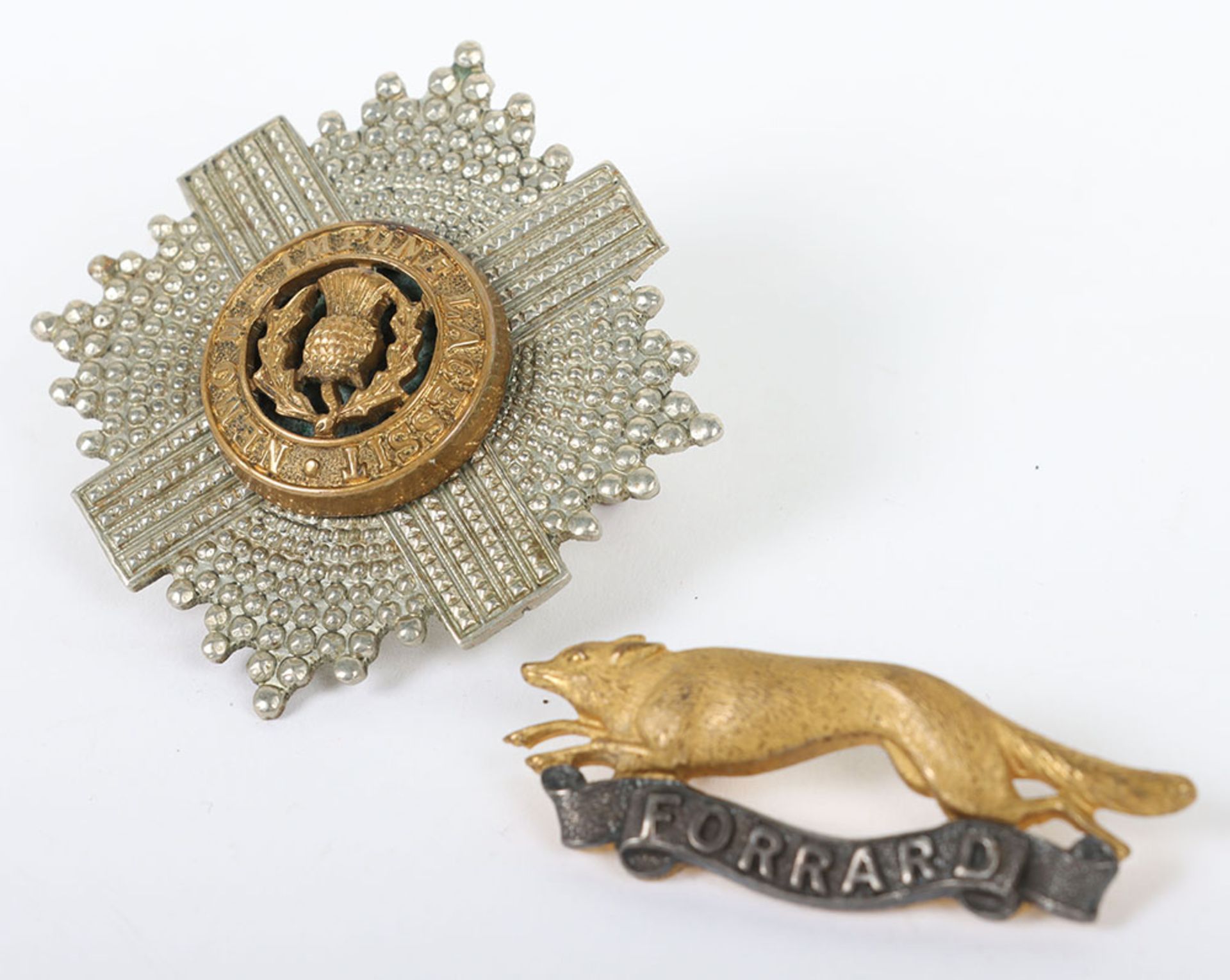 Officers silver & gilt cap badges to the Scots Guards & the East Riding Yeomanry - Bild 2 aus 4