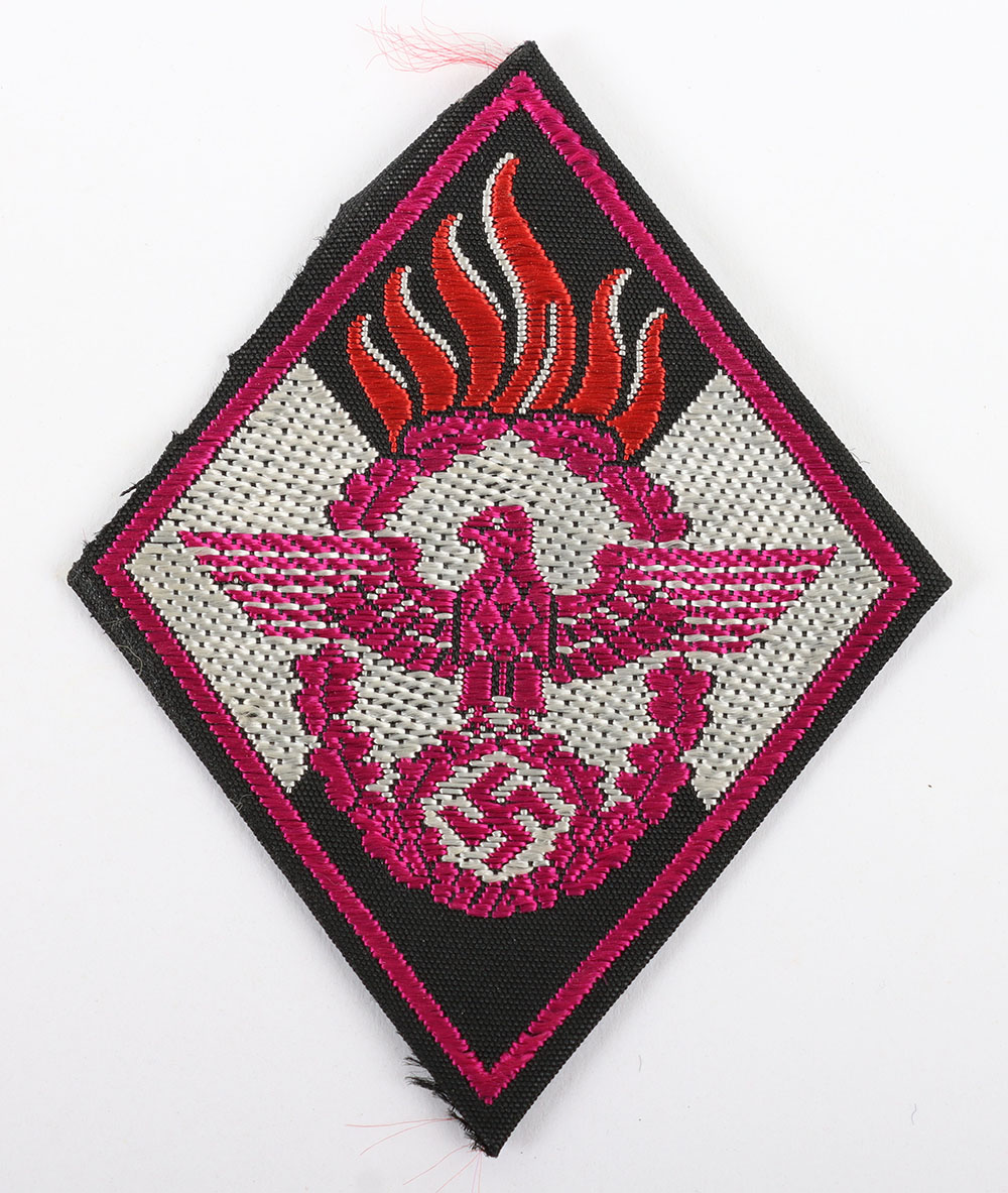 WW2 German Hitler Youth Fire Service Sleeve Diamond - Image 2 of 4