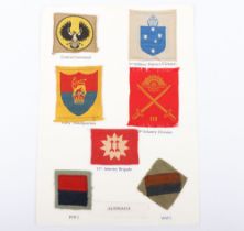 Card of Australian Army formation badges