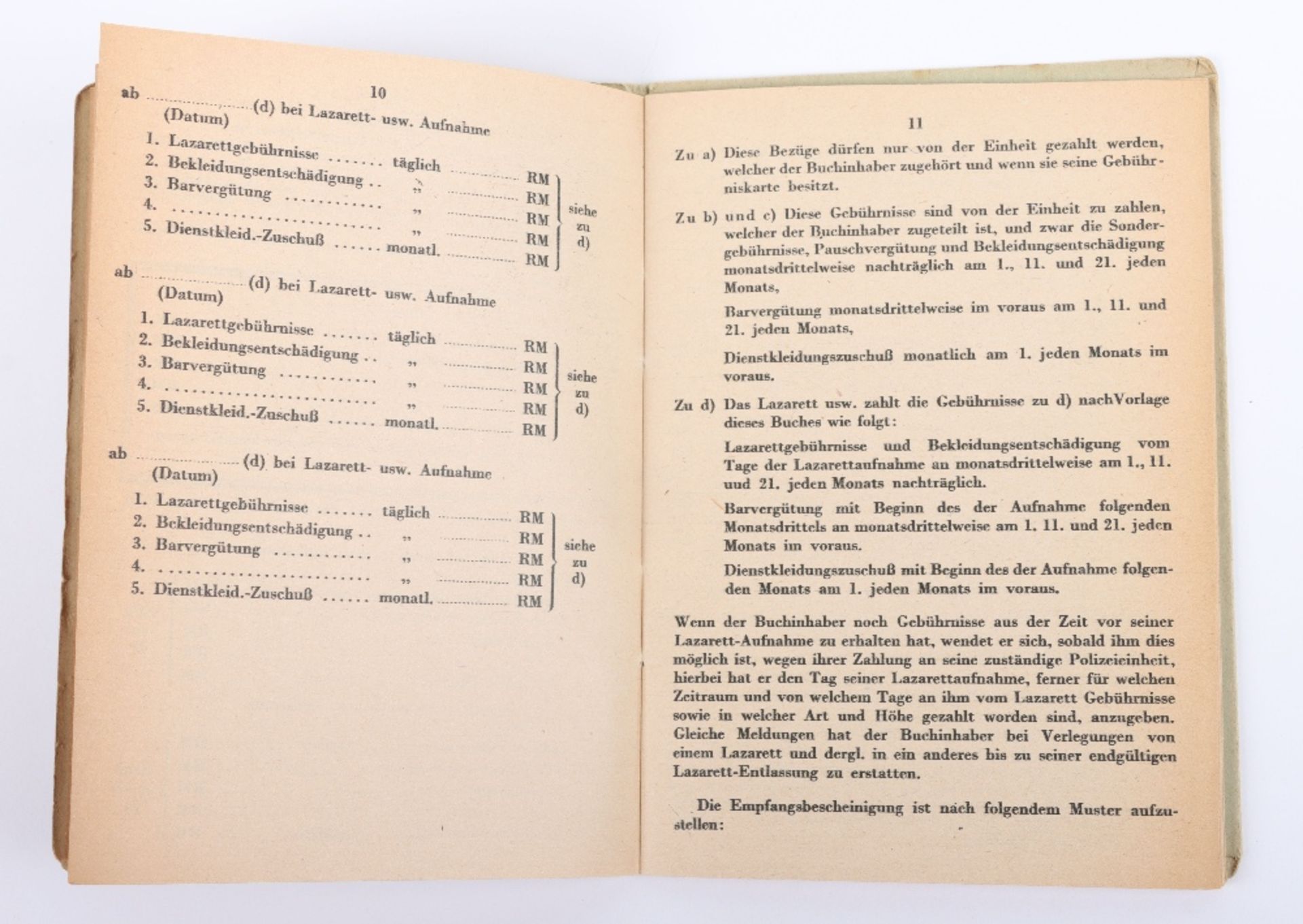 WW2 German Police Soldbuch / ID book to W. Wöhlke, late 1944 issue, Hamburg - Bild 9 aus 14
