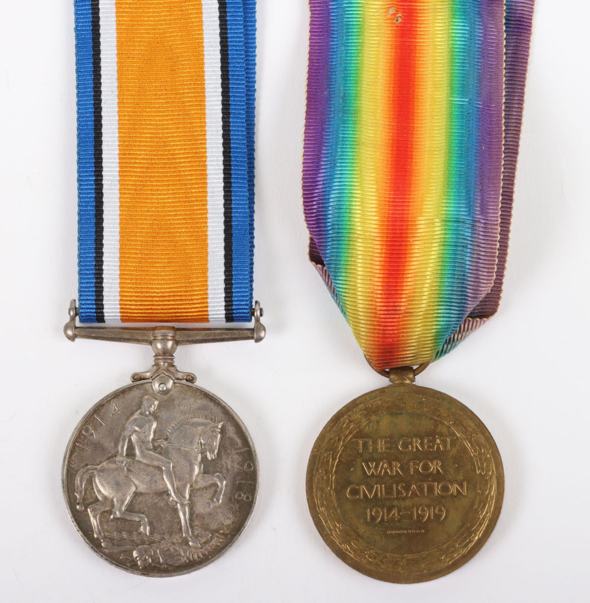 A 1916 Battle of the Somme killed in action pair of medals to the East Kent Regiment - Bild 4 aus 5