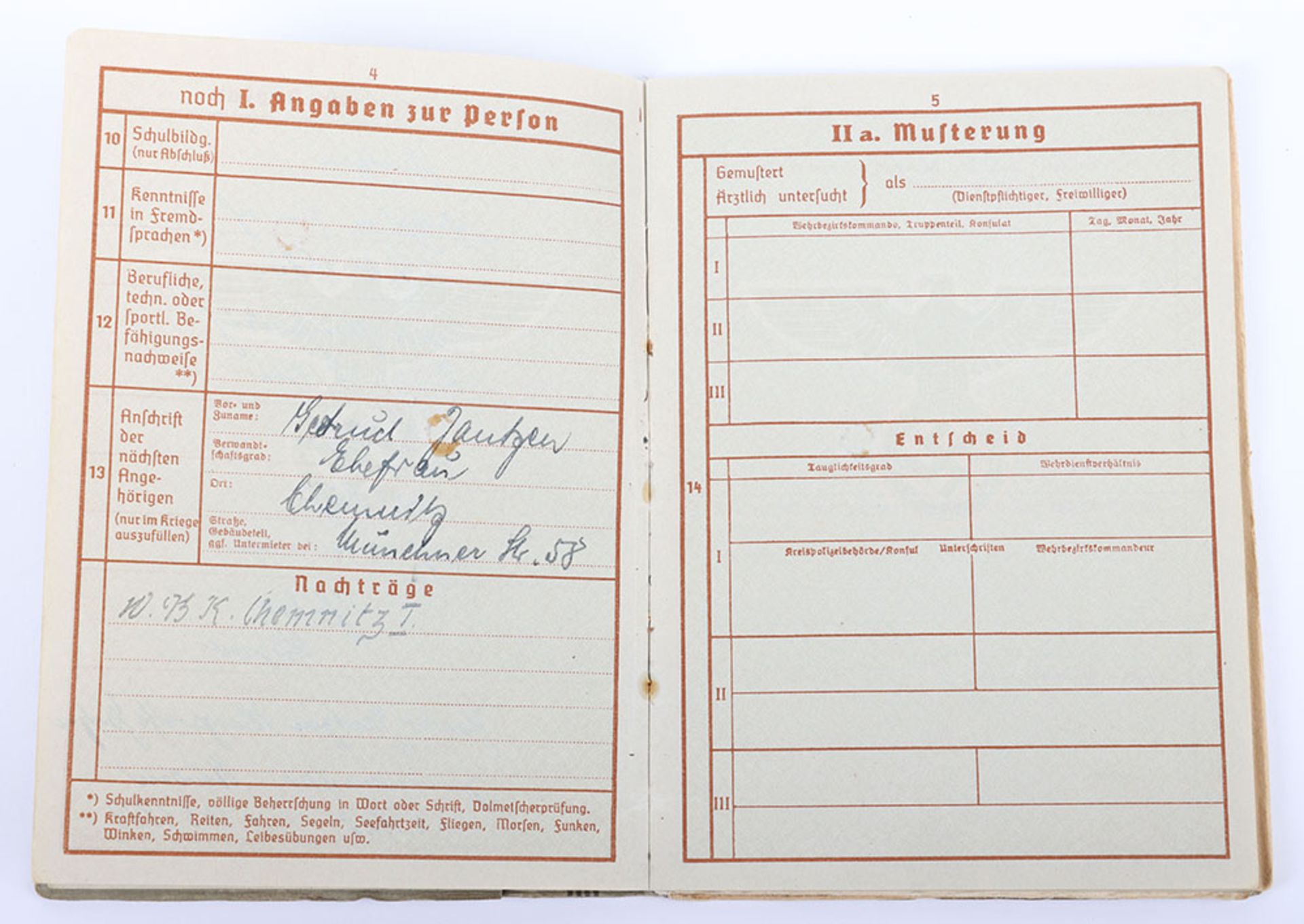 WW2 German Army Wehrpass Issued to Lieutenant Colonel of the Artillery and Later Ordnance Department - Image 8 of 12