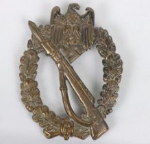 WW2 German Army / Waffen-SS Infantry assault badge in silver