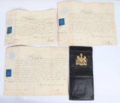 Grouping of Early Victorian Commission Documents of Robert Cooper Sawbridge 8th and 10th Light Drago