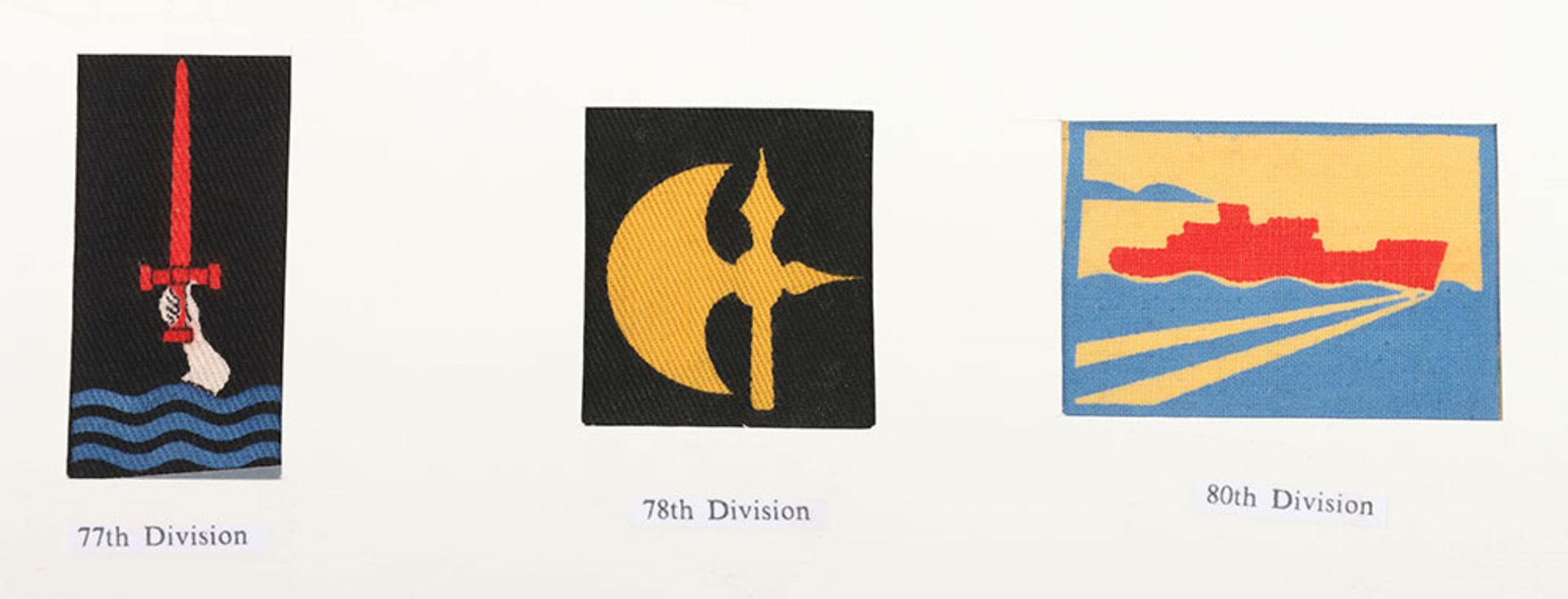 Card of cloth formation signs to British Infantry Divisions - Image 4 of 5