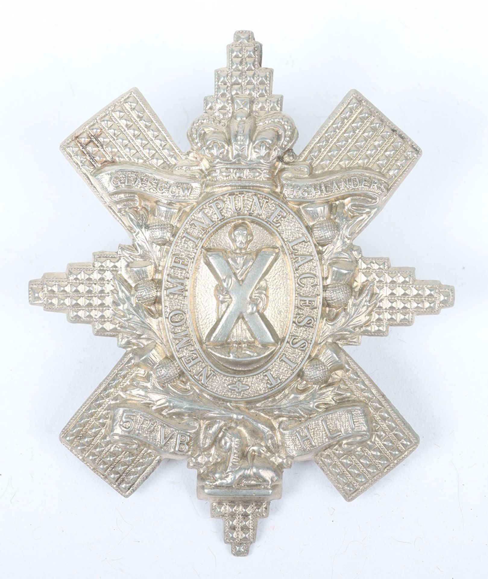 Victorian 5th Volunteer Battalion (Glasgow Highlanders) Highland Light Infantry Glengarry Badge