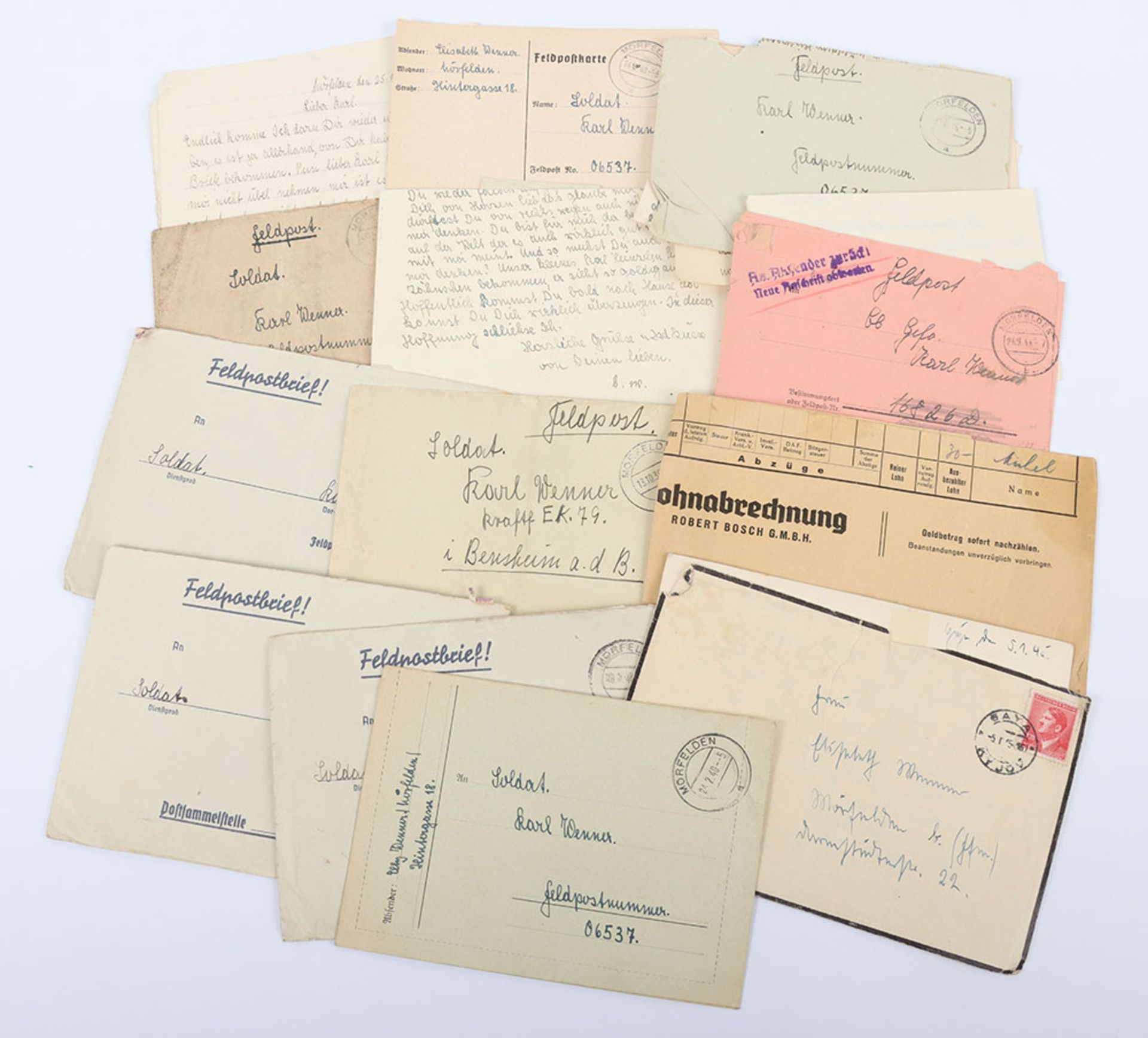 WW2 German Field post/ letter Family Grouping - Image 3 of 5
