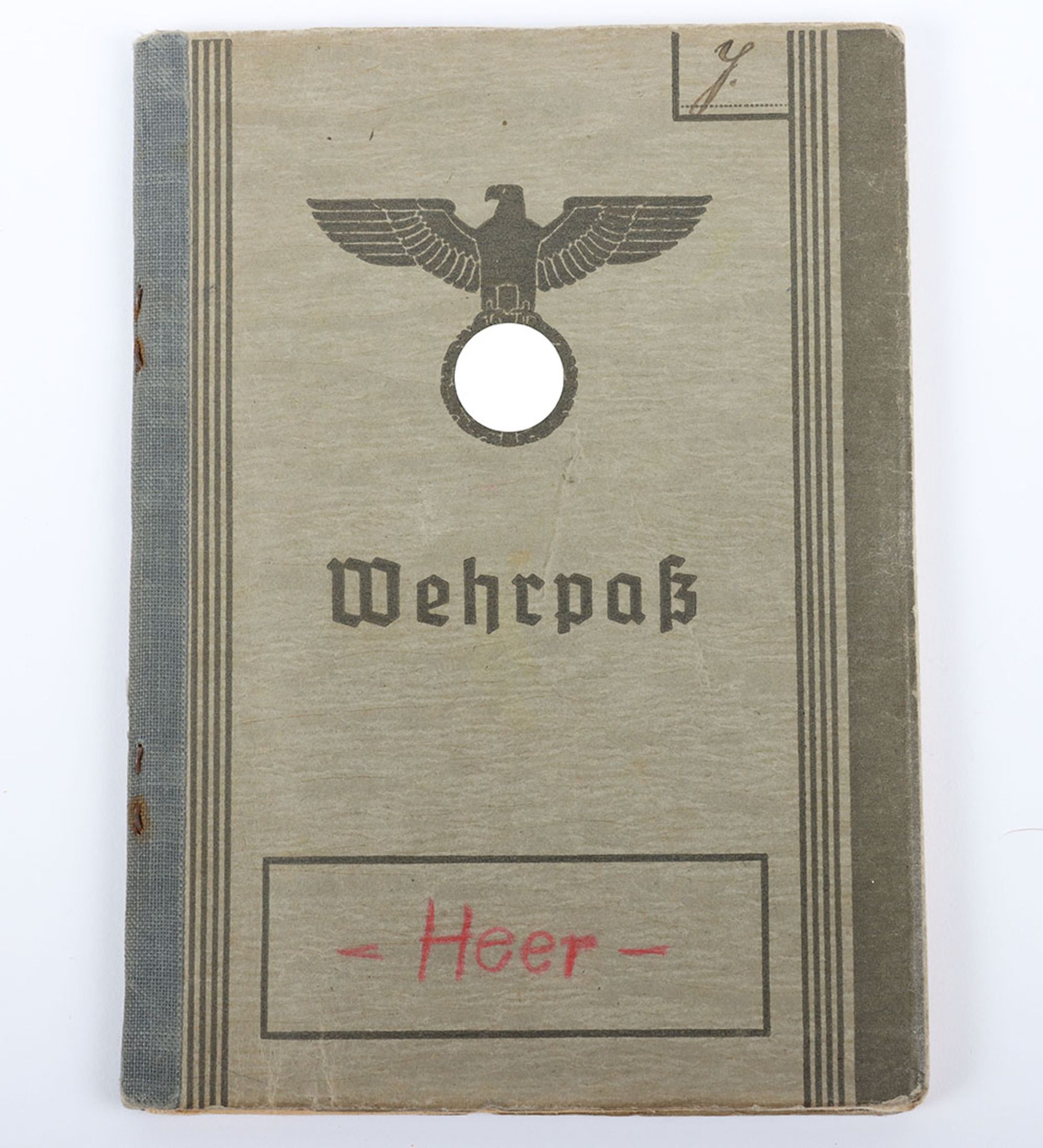 WW2 German Army Wehrpass Issued to Lieutenant Colonel of the Artillery and Later Ordnance Department