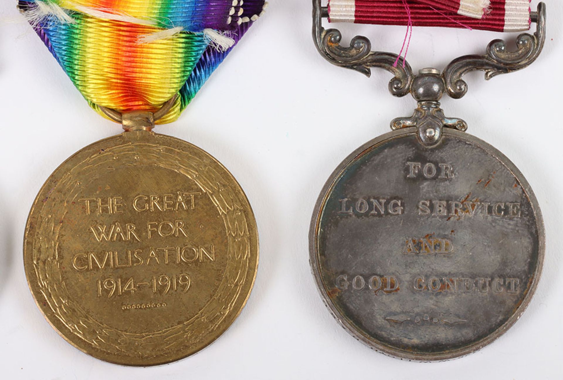 A Great War Long Service medal group of 4 to a Warrant Officer who served 21 years and 79 days in th - Bild 8 aus 8