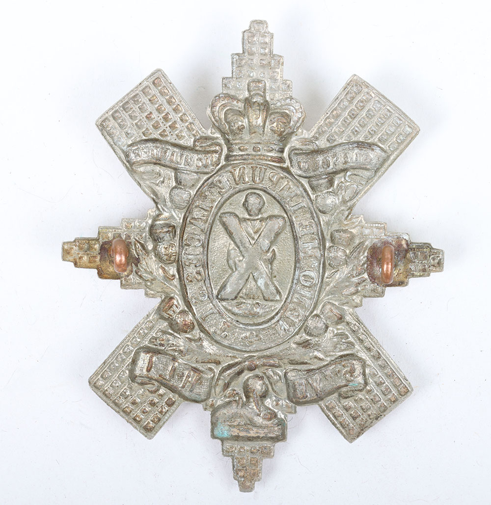 Victorian 5th Volunteer Battalion (Glasgow Highlanders) Highland Light Infantry Glengarry Badge - Image 2 of 2