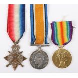 A Great War 1914-15 trio of medals to a young sailor in the Royal Navy