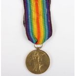 A single Victory medal to a member of the 20th (Wearside) Battalion Durham Light infantry who weas k