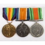 A group of 3 medals covering service in both World Wars