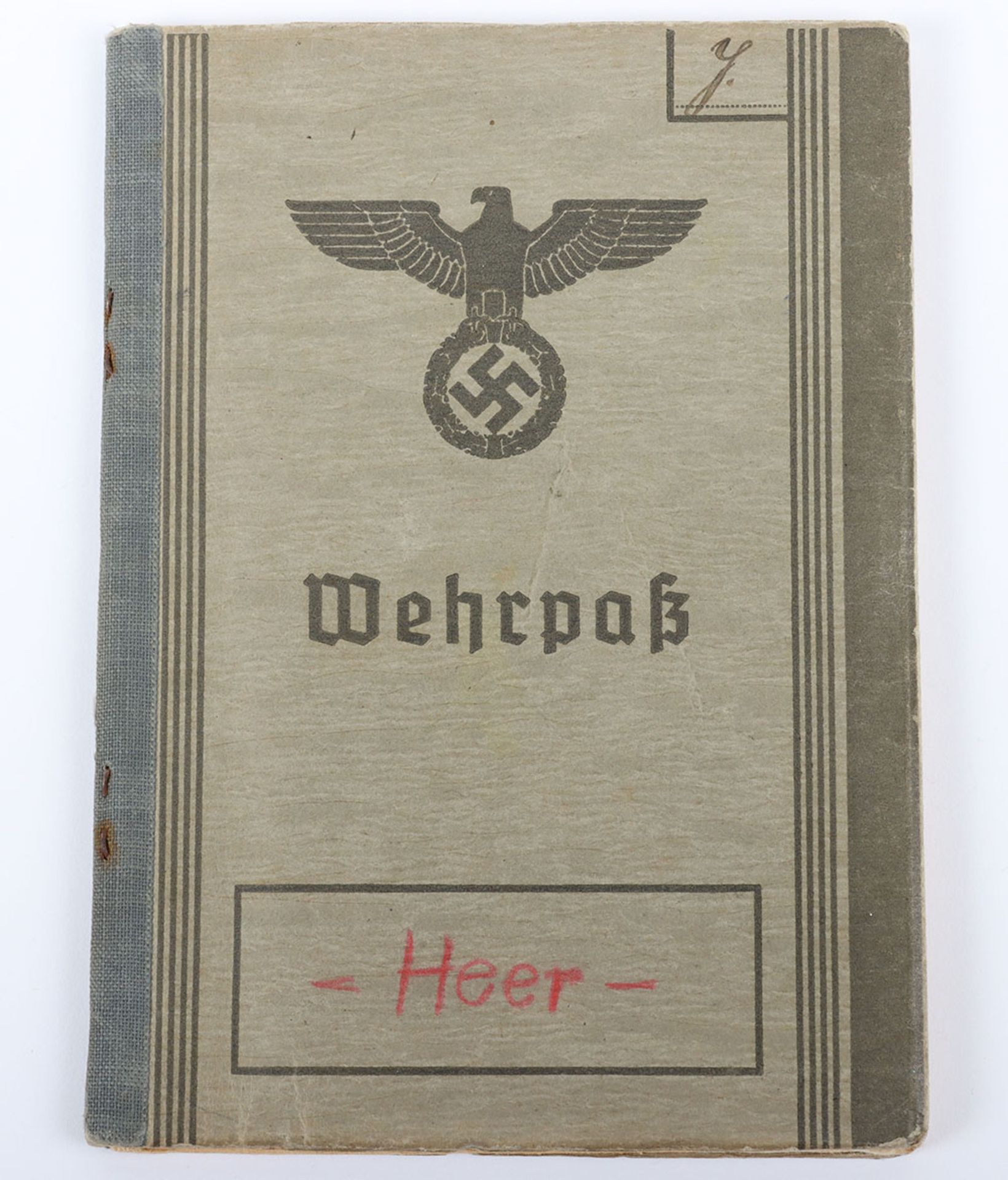 WW2 German Army Wehrpass Issued to Lieutenant Colonel of the Artillery and Later Ordnance Department - Image 2 of 12