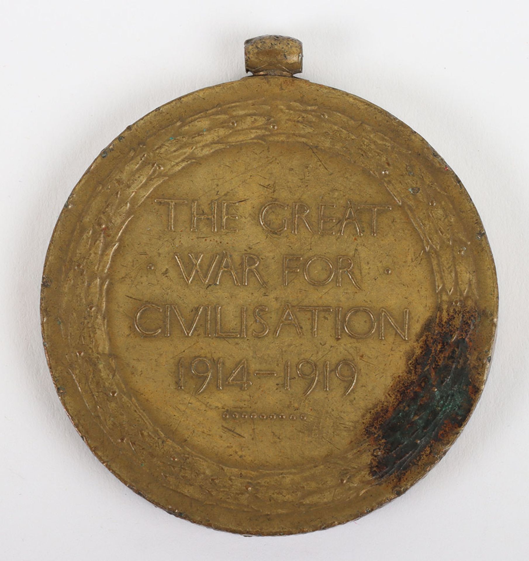 A single Great War Victory medal to a recipient in the 1/5th South Staffordshire Regiment who was ki - Image 3 of 3