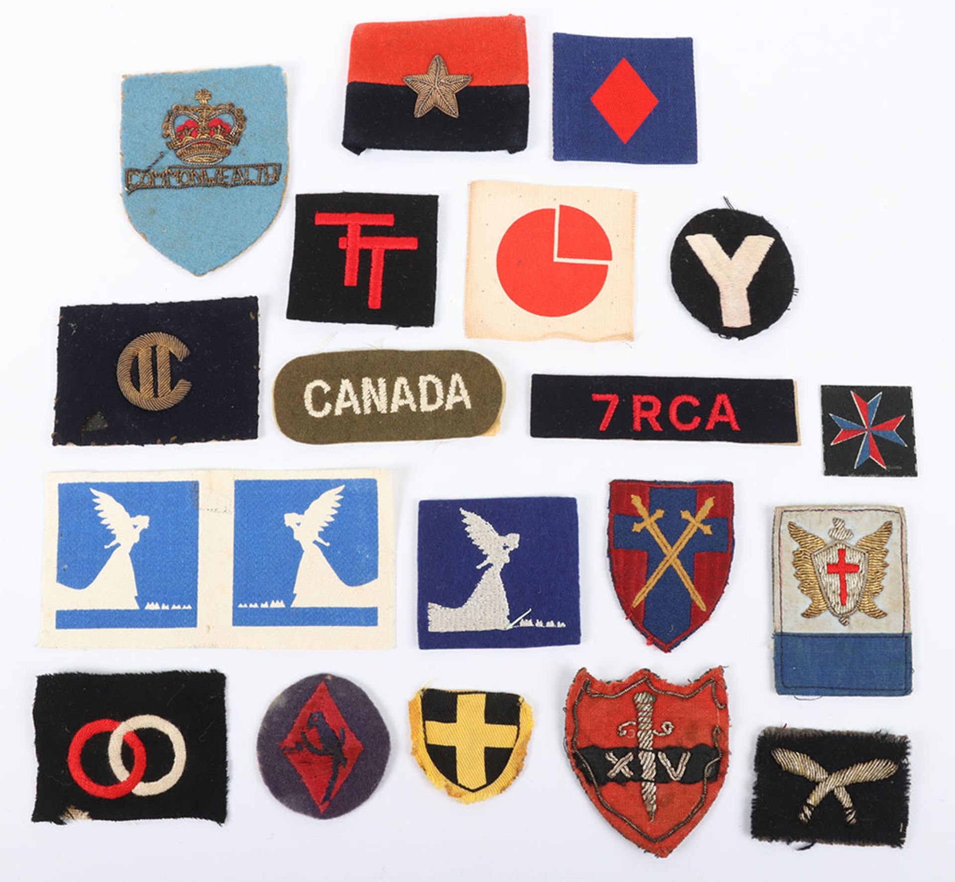 British WW2 & post war cloth formation signs