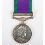 A General Service medal to the Royal Green Jackets for Service in Northern Ireland