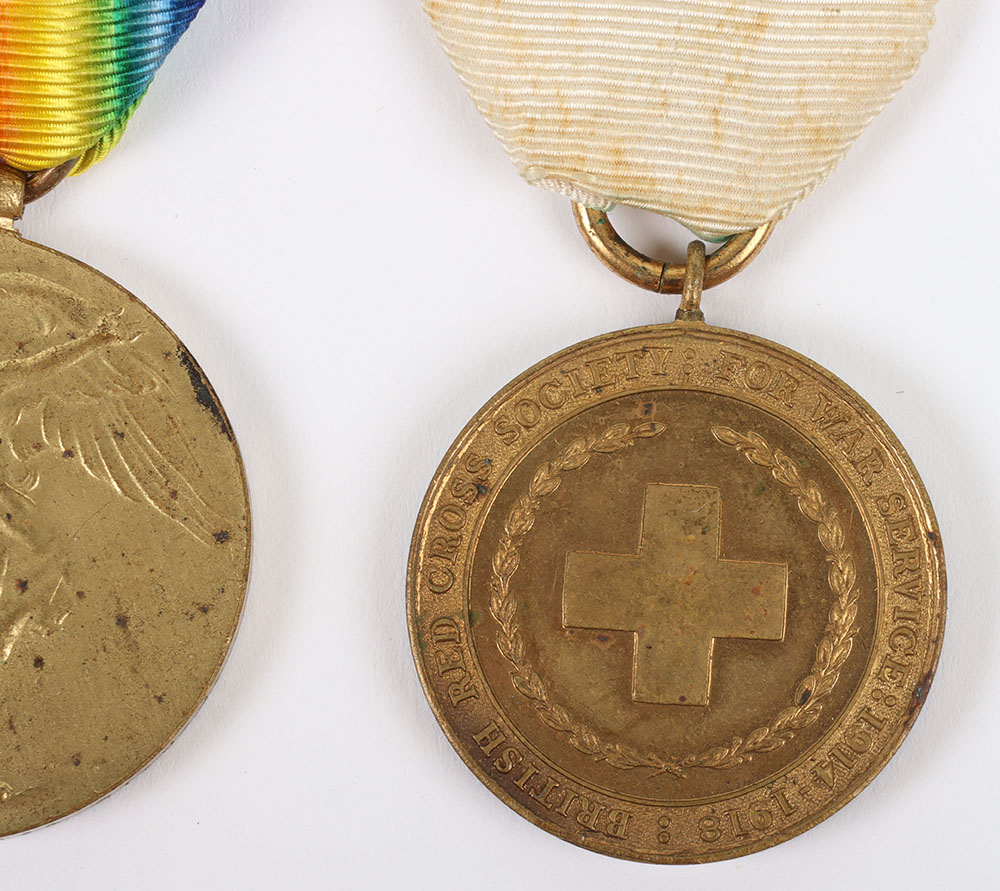 A Great War Group of 3 medals to an Orderly in the British Red Cross and Order of St John - Image 3 of 7